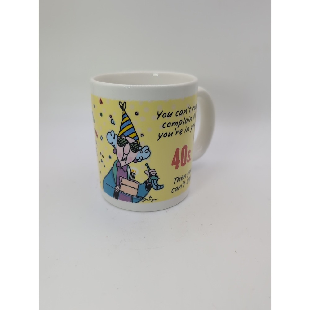 Hallmark Maxine Coffee Mug "40's" Gag Gift 40th Birthday Funny Sarcastic Humor